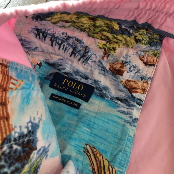 *LIKE NEW* Polo Ralph Lauren Men’s XXL Pink Khaki Stretch Classic Fit Shorts - Picture 6 of 13